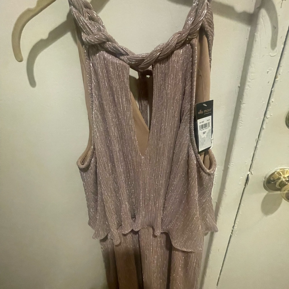 Ella Moss Sequin Dress Mauve and Gold Size 12
